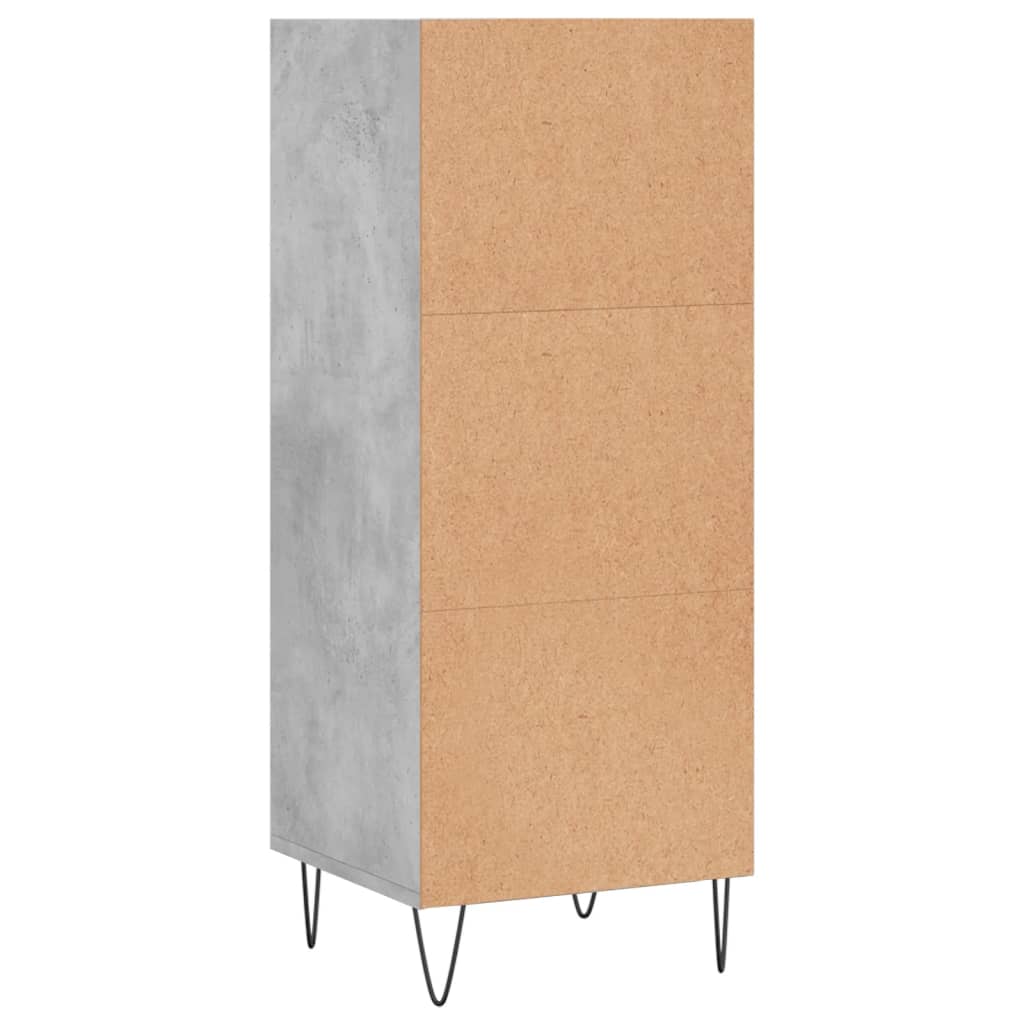 Buffet gris béton 34,5x32,5x90 cm bois d'ingénierie - XIOS