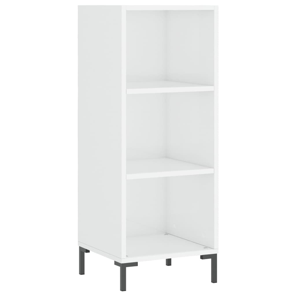 Buffet blanc brillant 34,5x32,5x90 cm bois d'ingénierie - XIOS