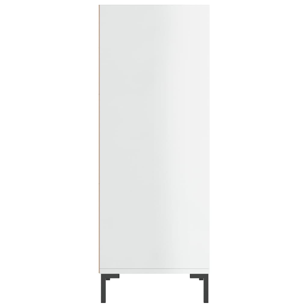 Buffet blanc brillant 34,5x32,5x90 cm bois d'ingénierie - XIOS