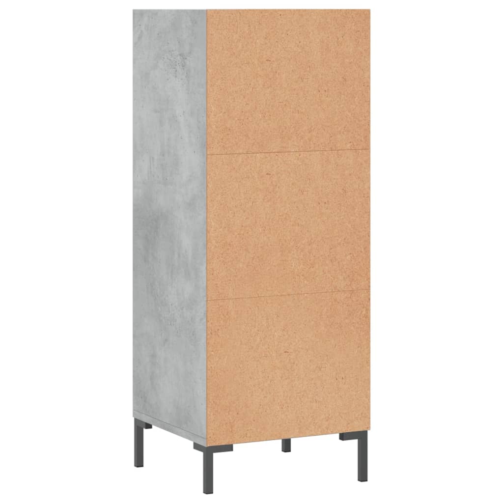 Buffet gris béton 34,5x32,5x90 cm bois d'ingénierie - XIOS