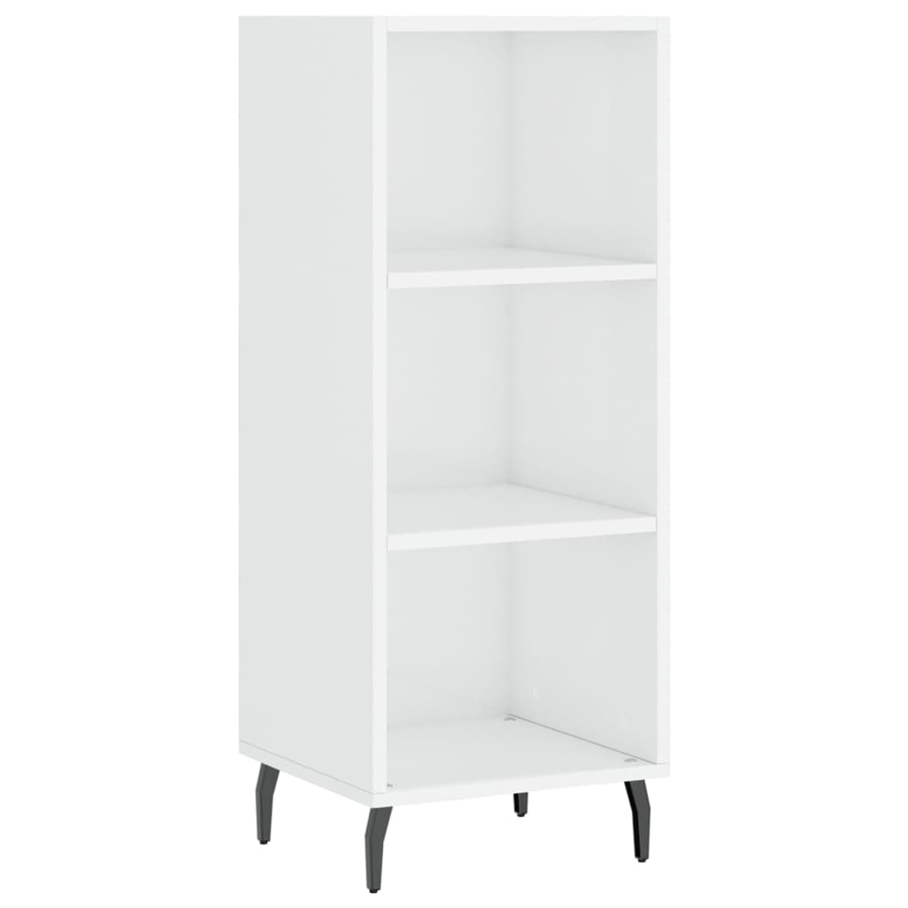 Buffet blanc brillant 34,5x32,5x90 cm bois d'ingénierie - XIOS