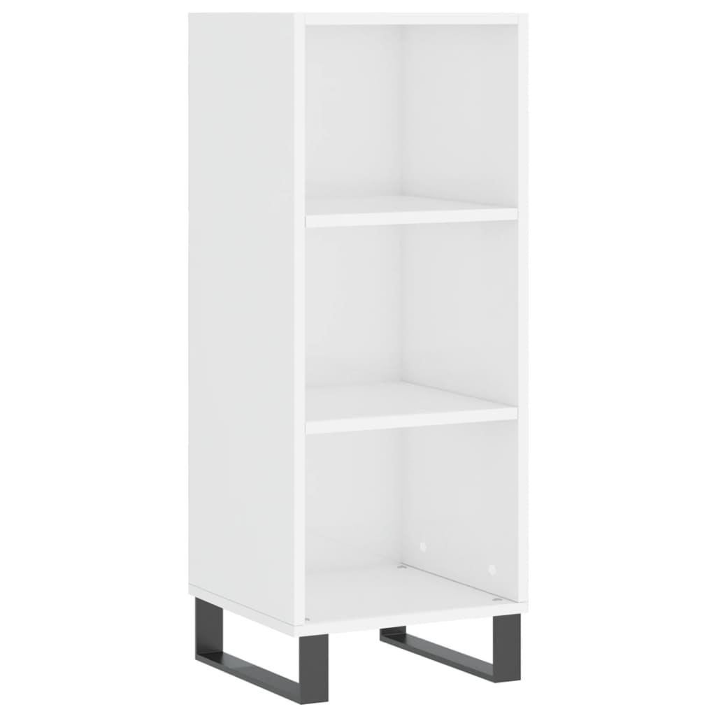 Buffet blanc brillant 34,5x32,5x90 cm bois d'ingénierie - XIOS