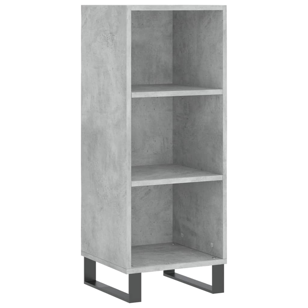 Buffet gris béton 34,5x32,5x90 cm bois d'ingénierie - XIOS