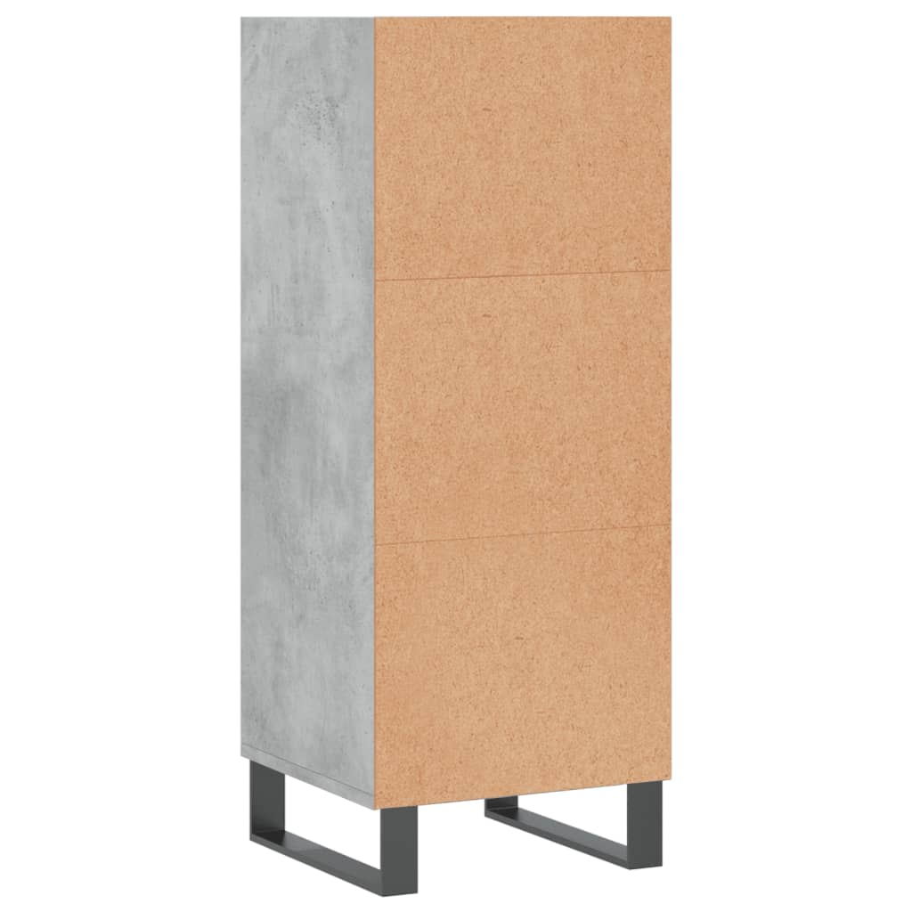Buffet gris béton 34,5x32,5x90 cm bois d'ingénierie - XIOS