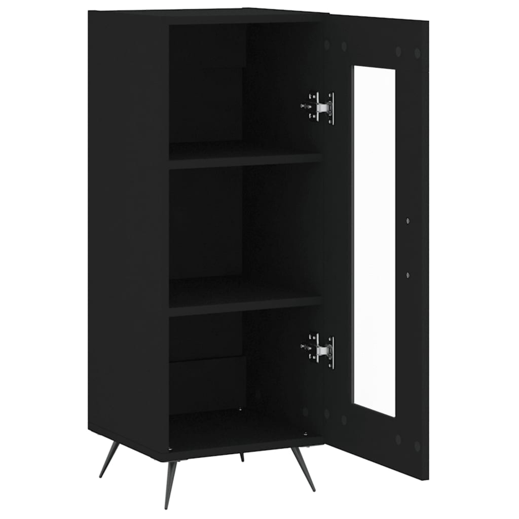 Buffet Noir 34,5x34x90 cm Bois d'ingénierie - XIOS