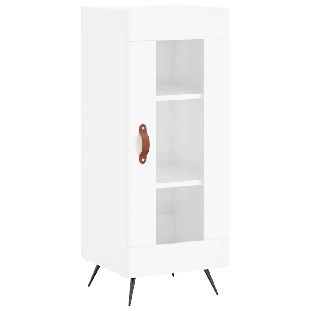 Buffet Blanc brillant 34,5x34x90 cm Bois d'ingénierie - XIOS