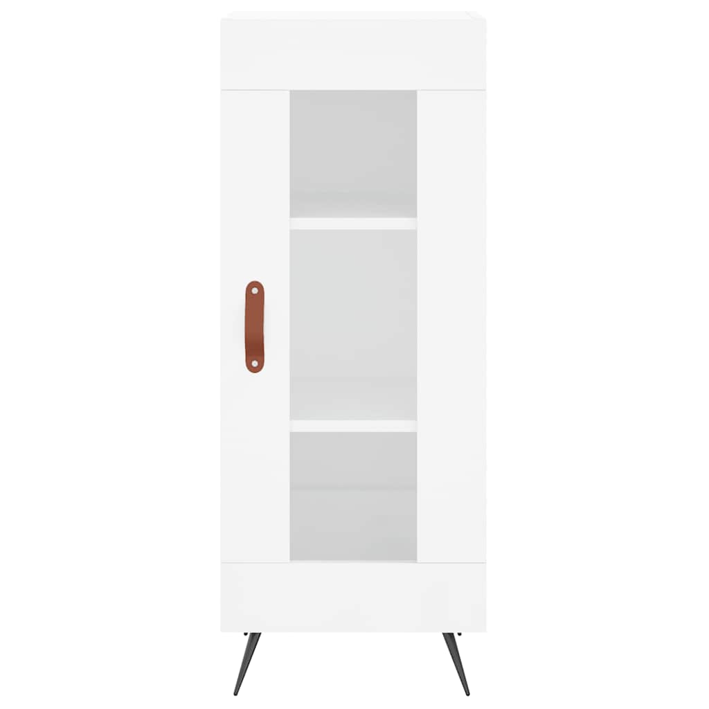 Buffet Blanc brillant 34,5x34x90 cm Bois d'ingénierie - XIOS