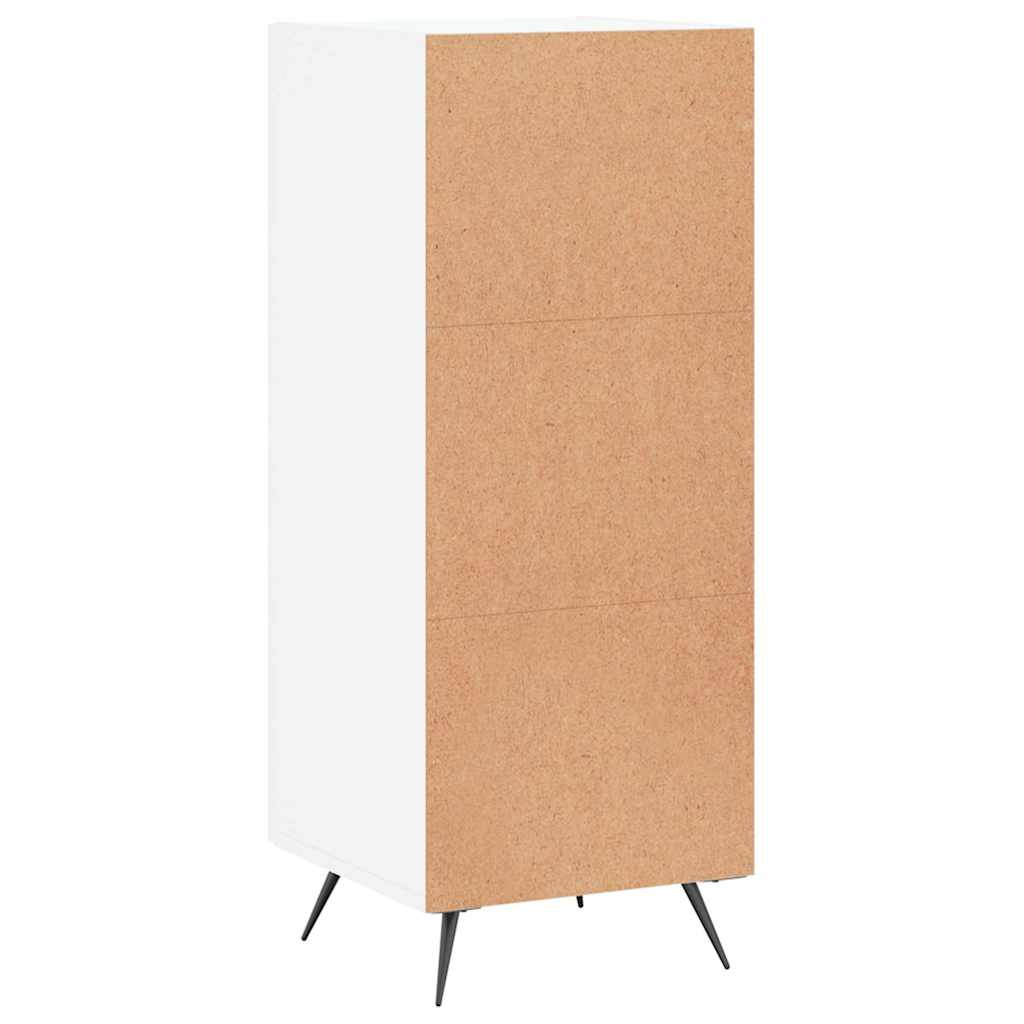 Buffet Blanc brillant 34,5x34x90 cm Bois d'ingénierie - XIOS