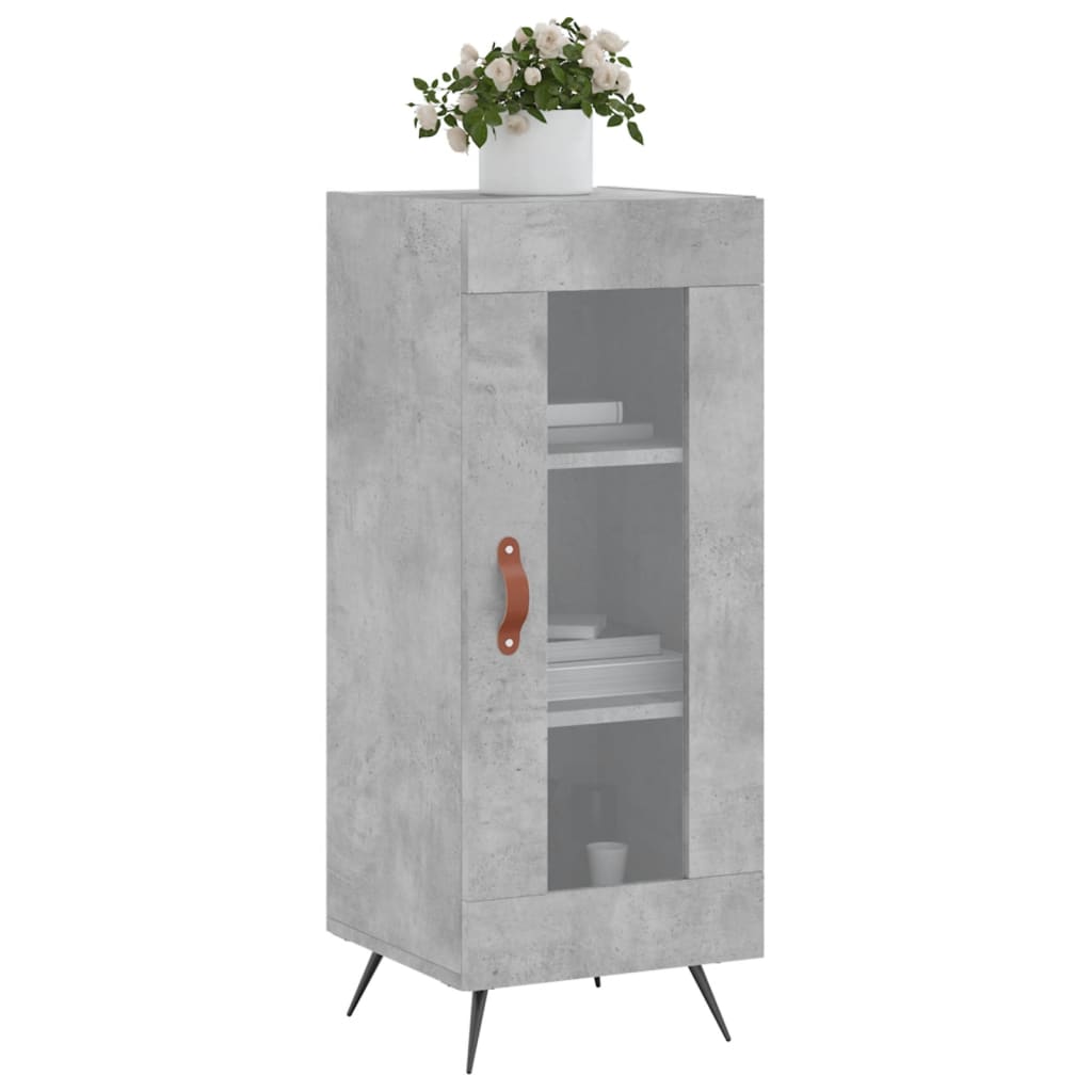 Buffet Gris béton 34,5x34x90 cm Bois d'ingénierie - XIOS