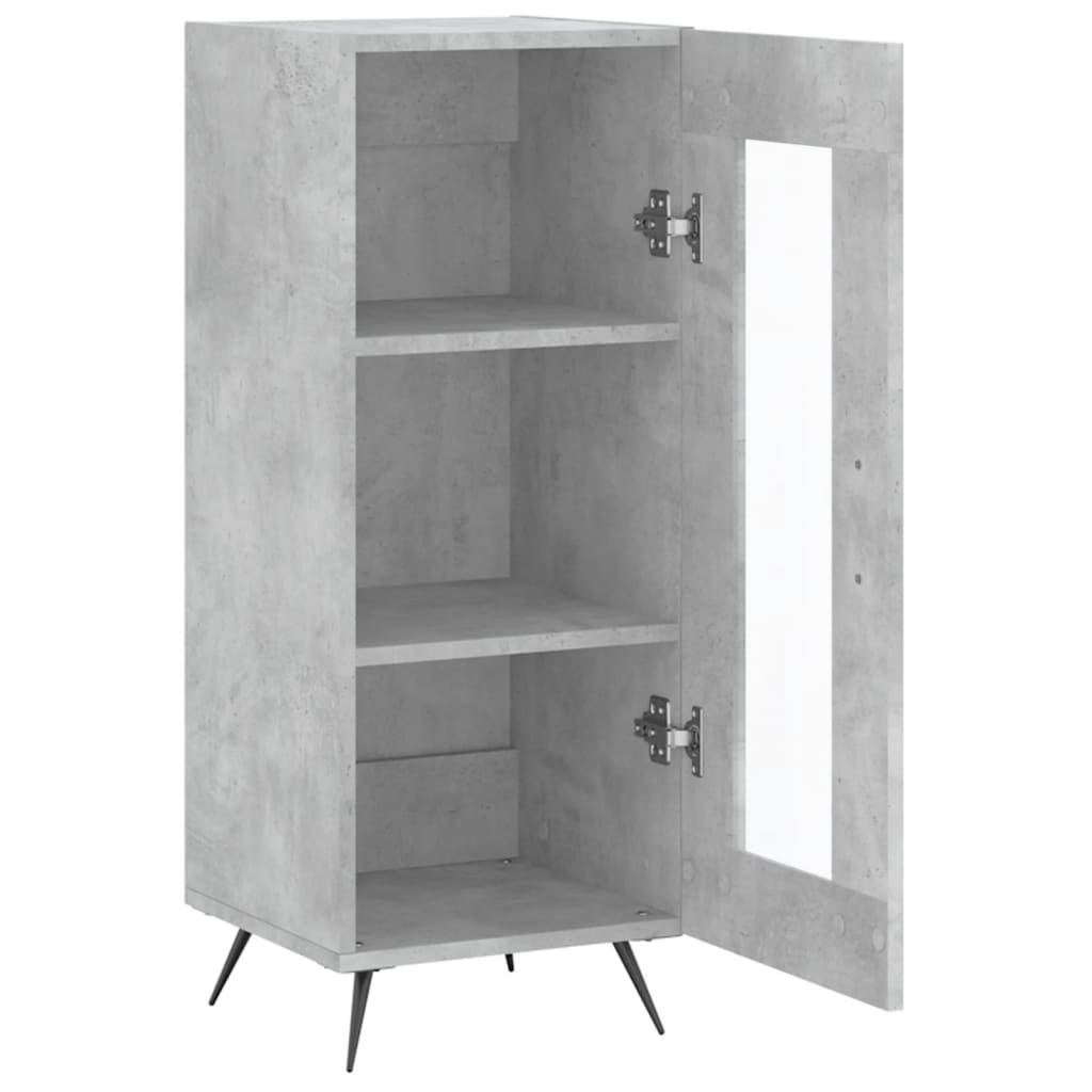 Buffet Gris béton 34,5x34x90 cm Bois d'ingénierie - XIOS