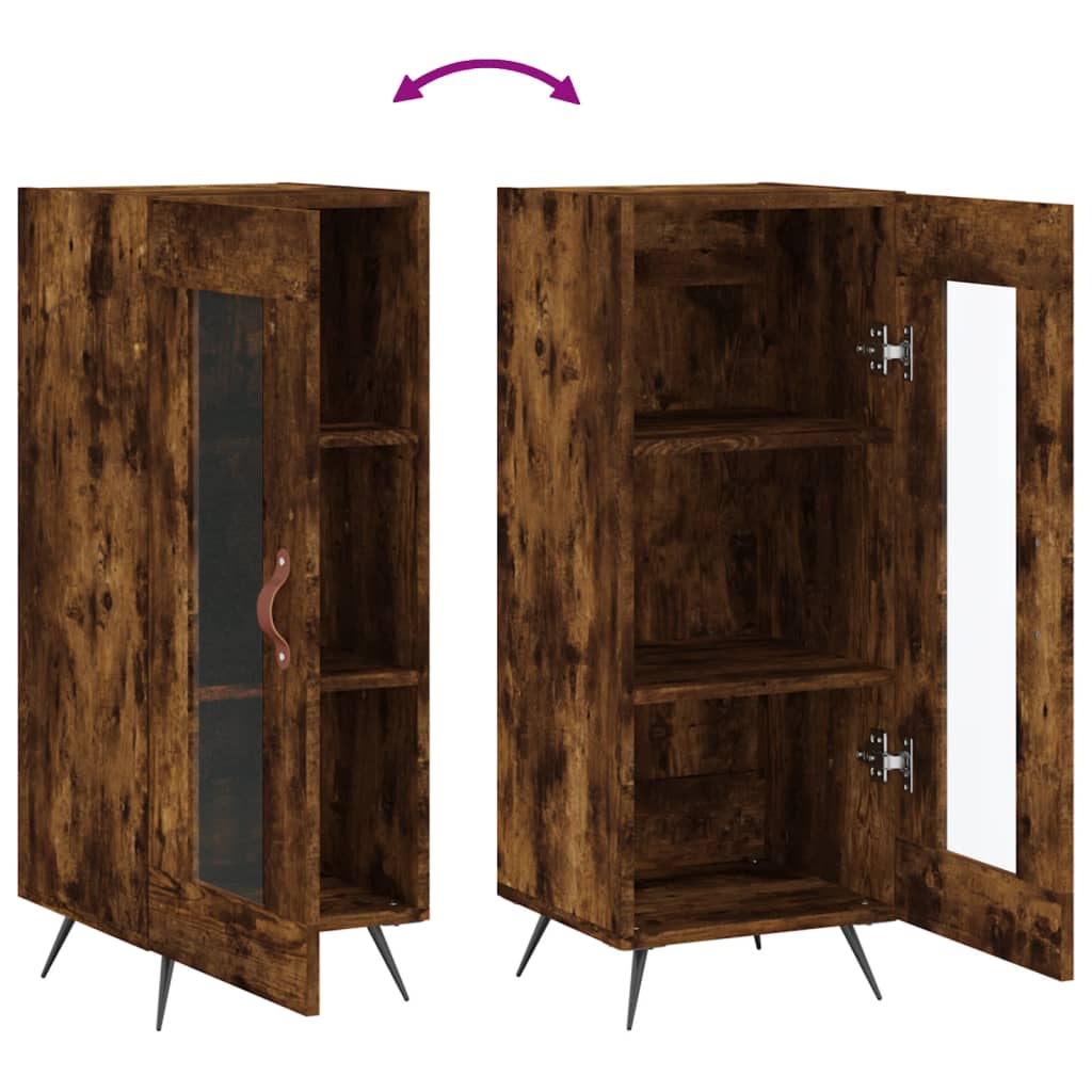 Buffet Chêne fumé 34,5x34x90 cm Bois d'ingénierie - XIOS