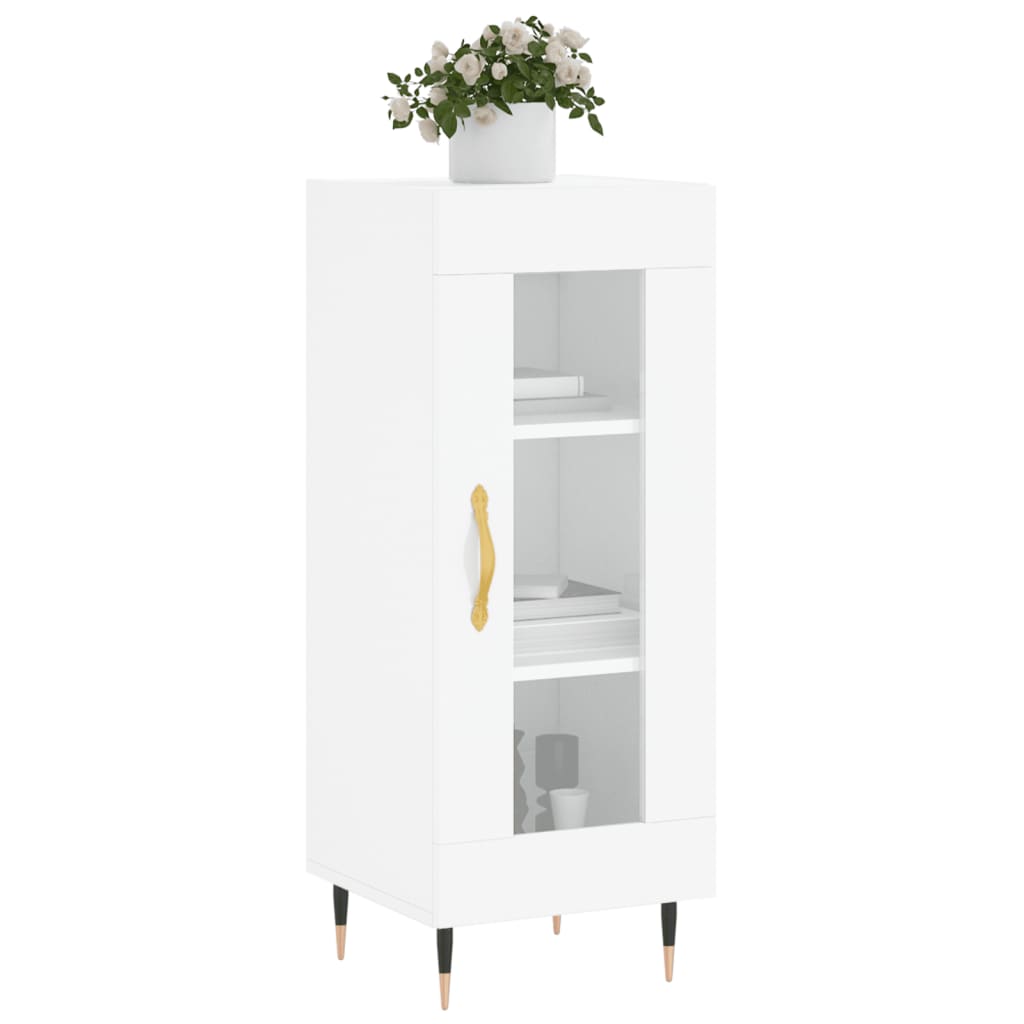 Buffet Blanc brillant 34,5x34x90 cm Bois d'ingénierie - XIOS