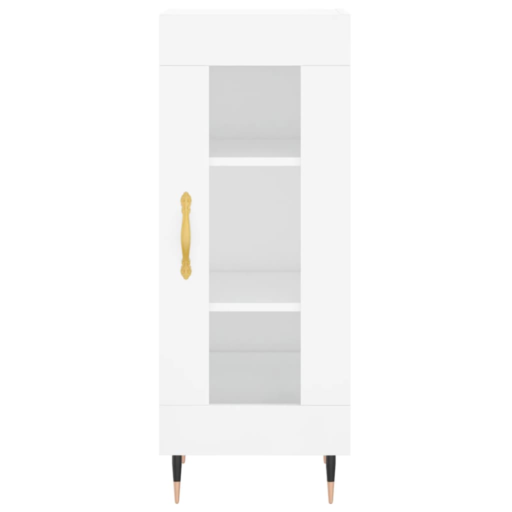 Buffet Blanc brillant 34,5x34x90 cm Bois d'ingénierie - XIOS