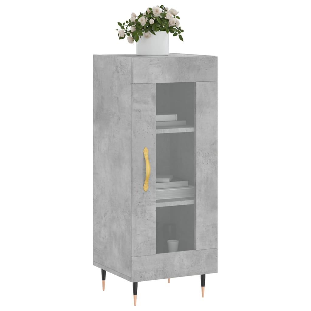 Buffet Gris béton 34,5x34x90 cm Bois d'ingénierie - XIOS