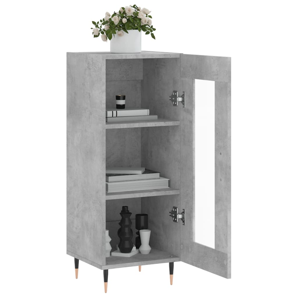 Buffet Gris béton 34,5x34x90 cm Bois d'ingénierie - XIOS