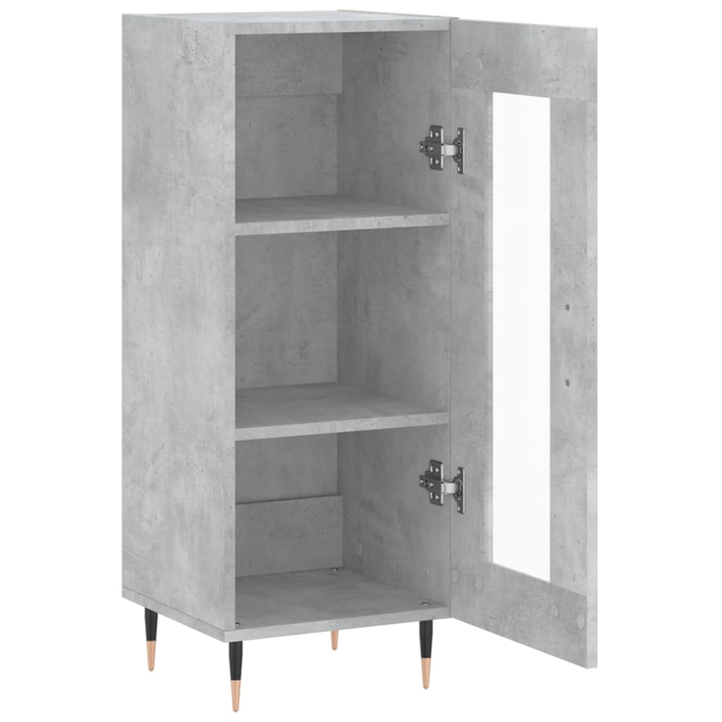 Buffet Gris béton 34,5x34x90 cm Bois d'ingénierie - XIOS
