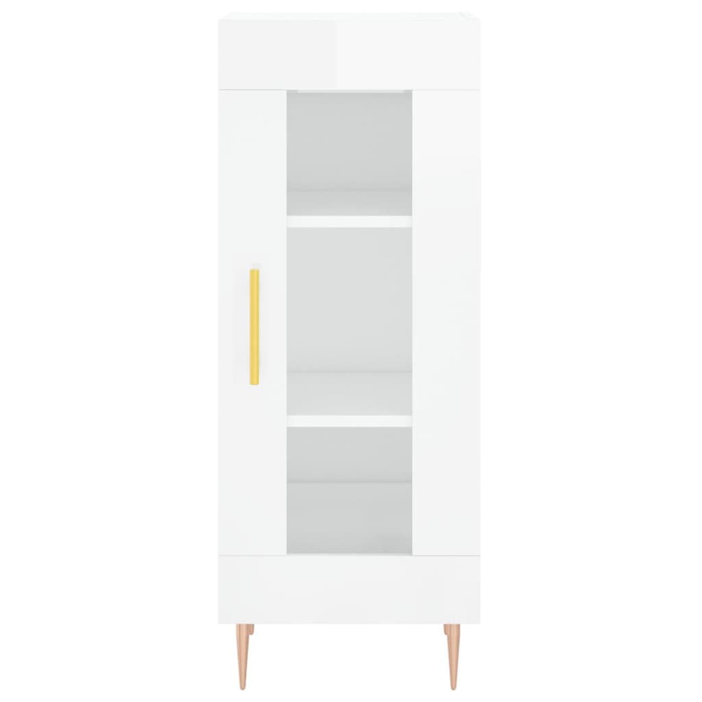 Buffet Blanc brillant 34,5x34x90 cm Bois d'ingénierie - XIOS