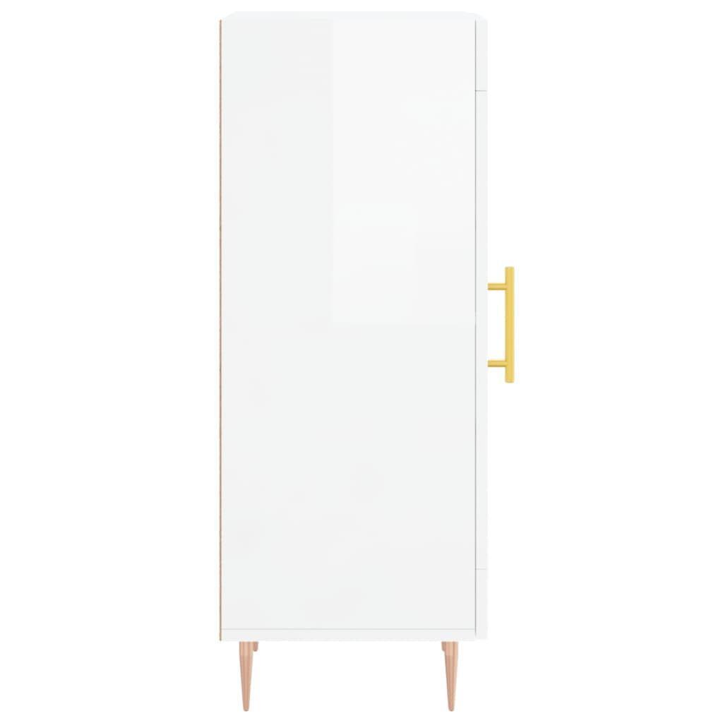 Buffet Blanc brillant 34,5x34x90 cm Bois d'ingénierie - XIOS