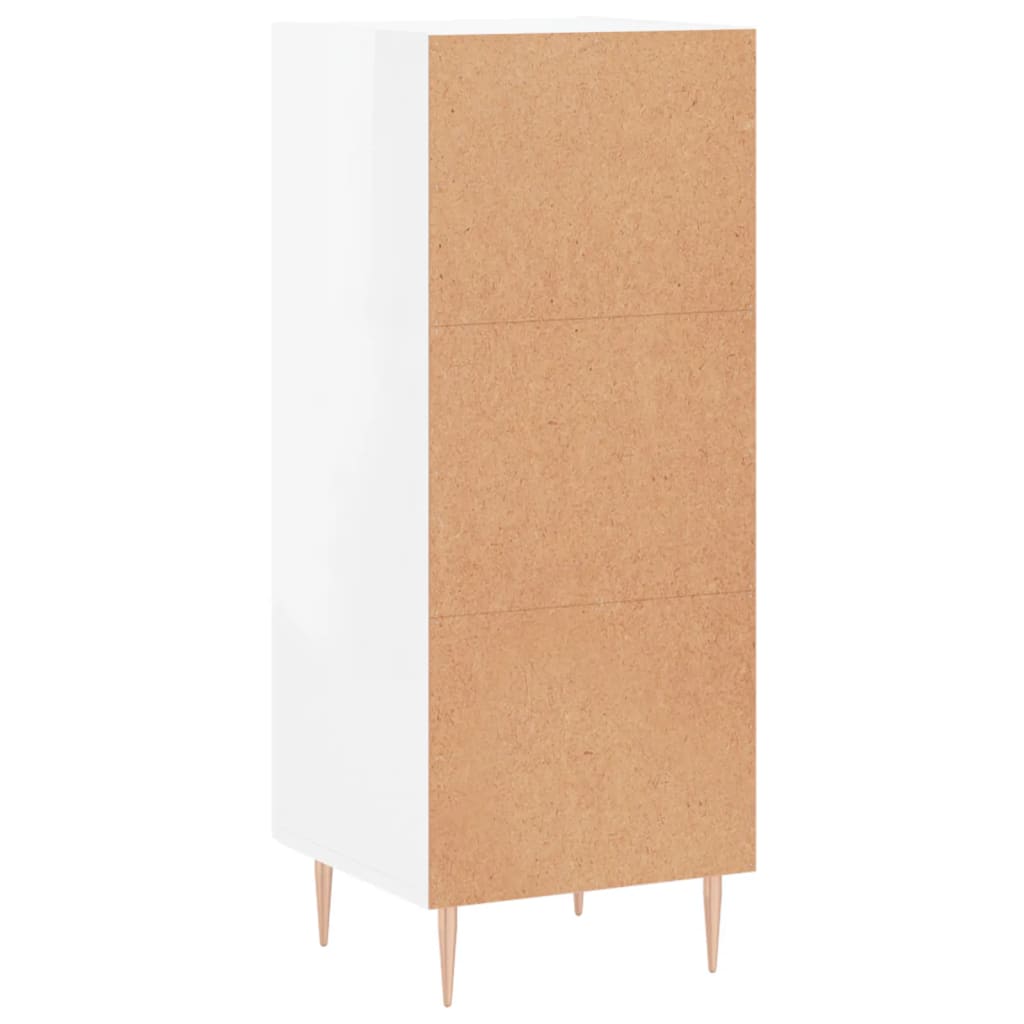 Buffet Blanc brillant 34,5x34x90 cm Bois d'ingénierie - XIOS