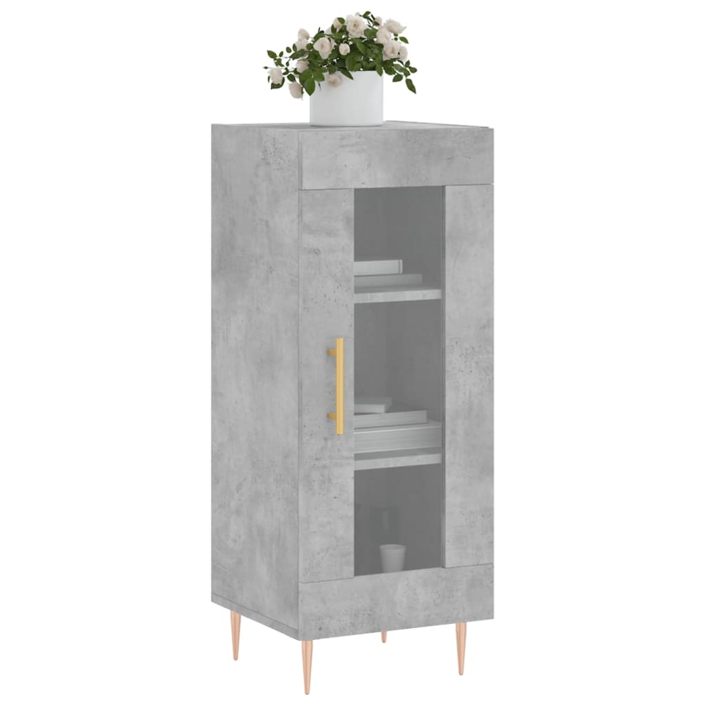 Buffet Gris béton 34,5x34x90 cm Bois d'ingénierie - XIOS