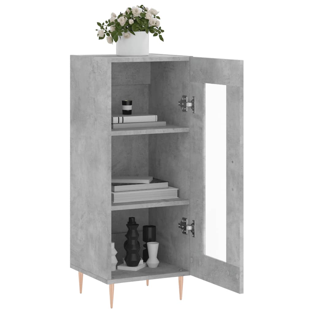 Buffet Gris béton 34,5x34x90 cm Bois d'ingénierie - XIOS