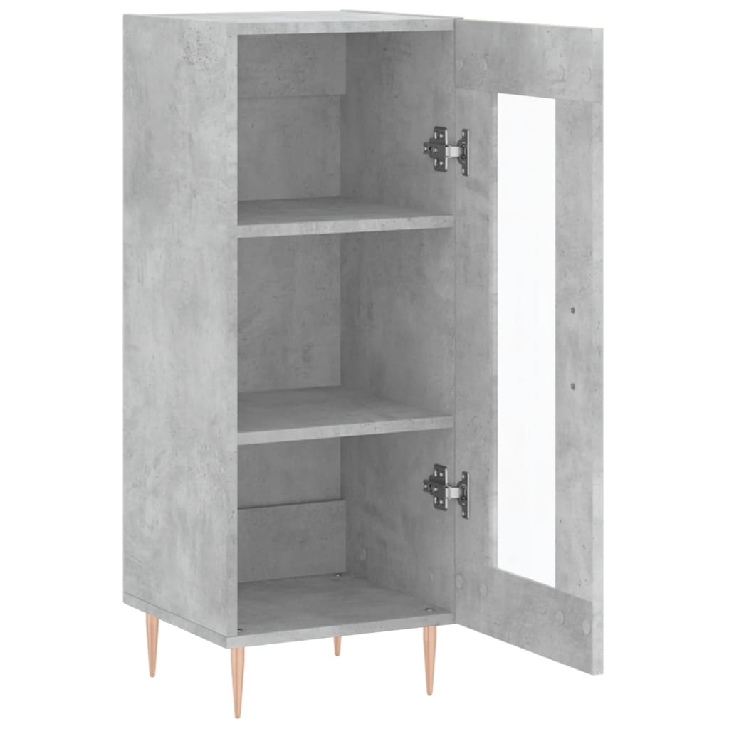 Buffet Gris béton 34,5x34x90 cm Bois d'ingénierie - XIOS