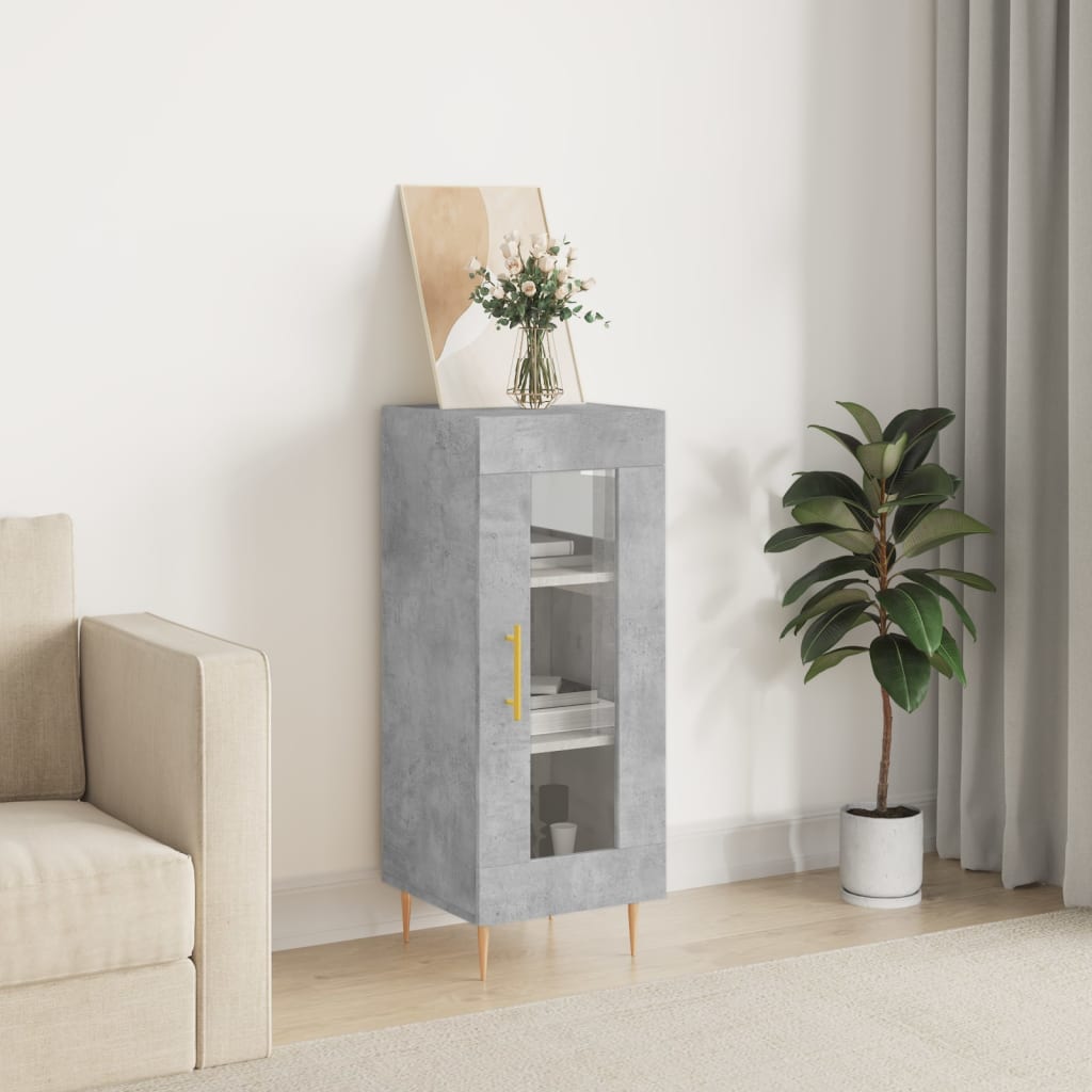 Buffet Gris béton 34,5x34x90 cm Bois d'ingénierie - XIOS