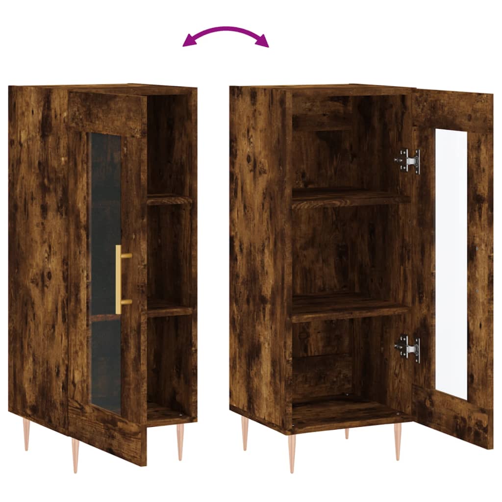 Buffet Chêne fumé 34,5x34x90 cm Bois d'ingénierie - XIOS