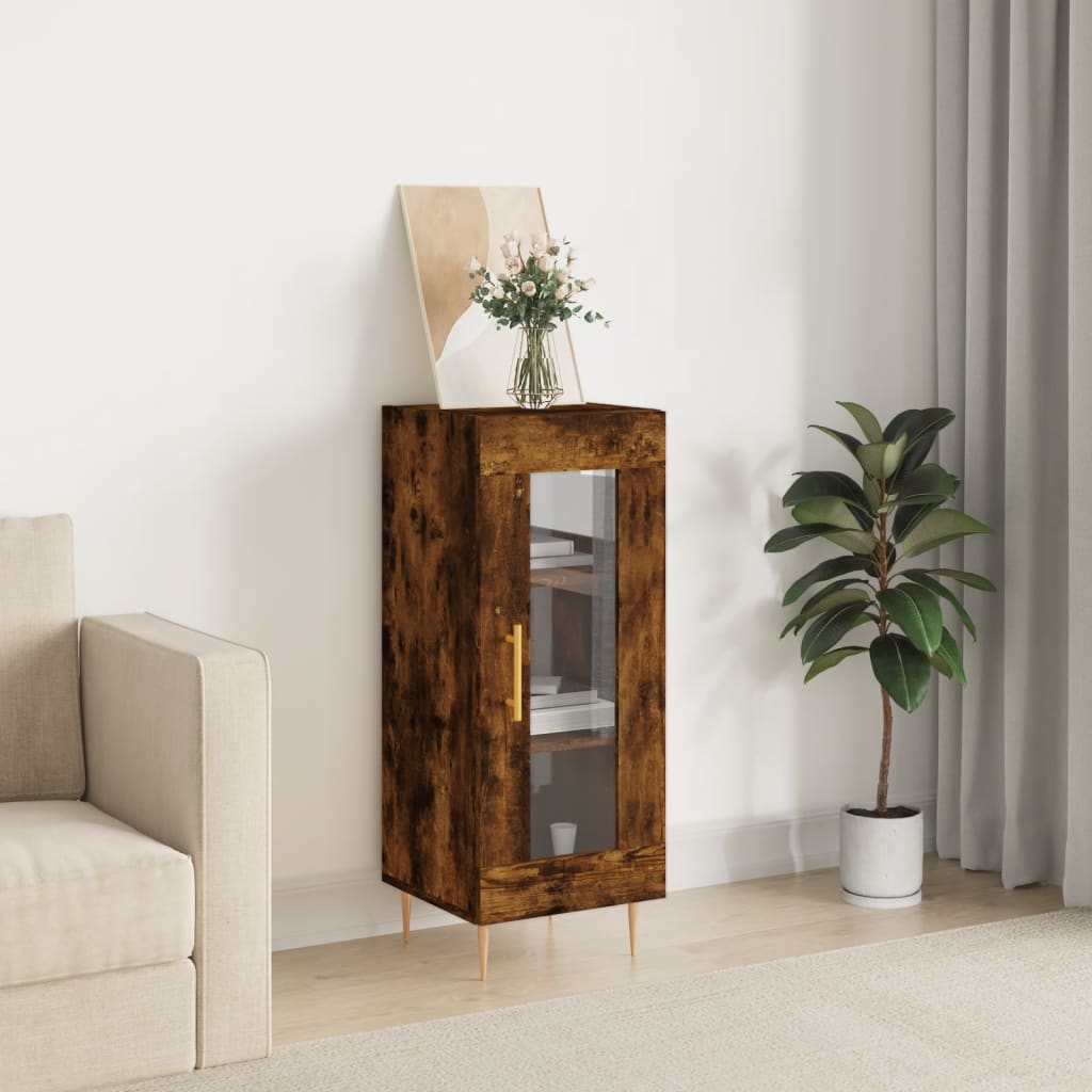 Buffet Chêne fumé 34,5x34x90 cm Bois d'ingénierie - XIOS