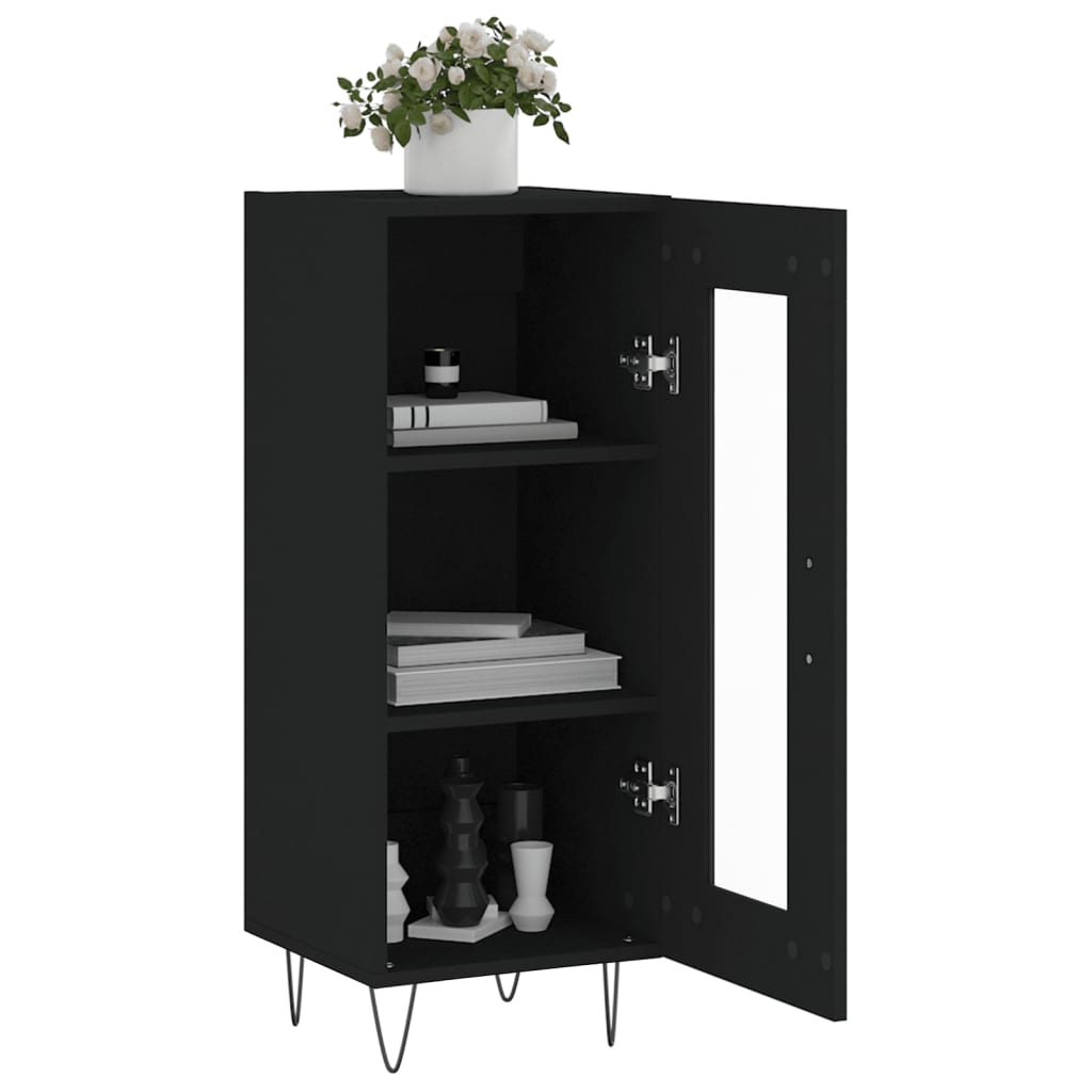 Buffet Noir 34,5x34x90 cm Bois d'ingénierie - XIOS