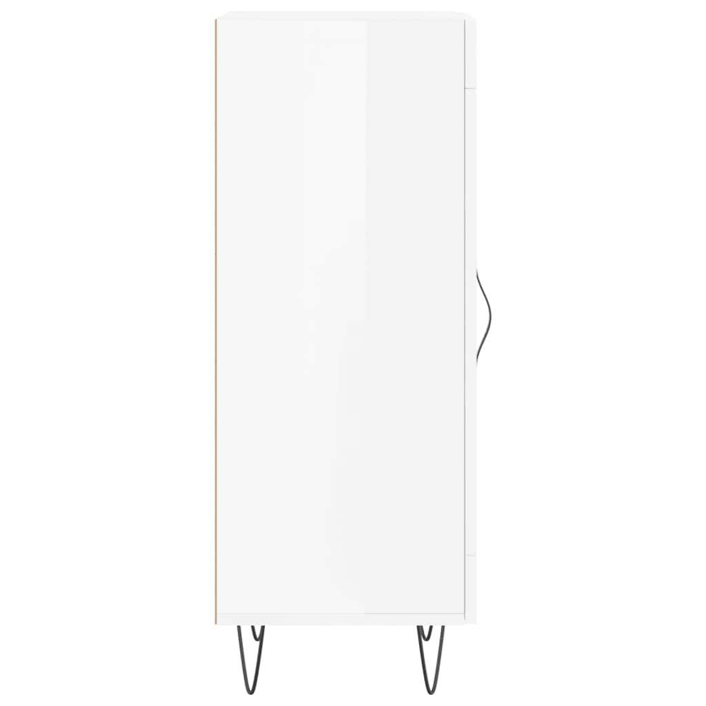 Buffet Blanc brillant 34,5x34x90 cm Bois d'ingénierie - XIOS