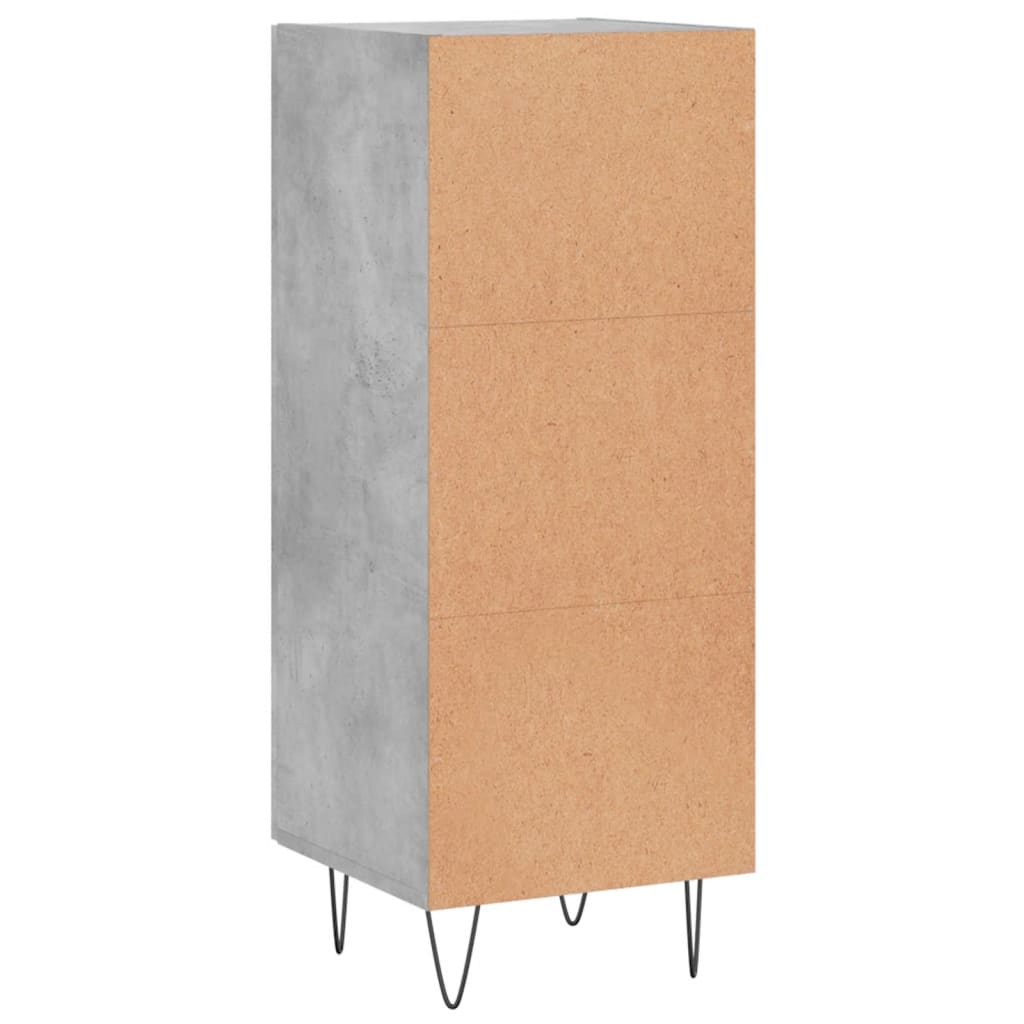Buffet Gris béton 34,5x34x90 cm Bois d'ingénierie - XIOS