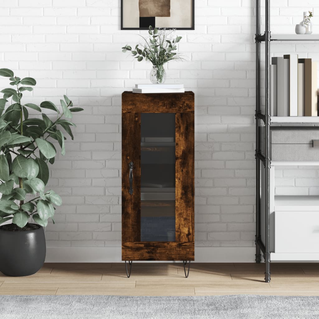 Buffet Chêne fumé 34,5x34x90 cm Bois d'ingénierie - XIOS