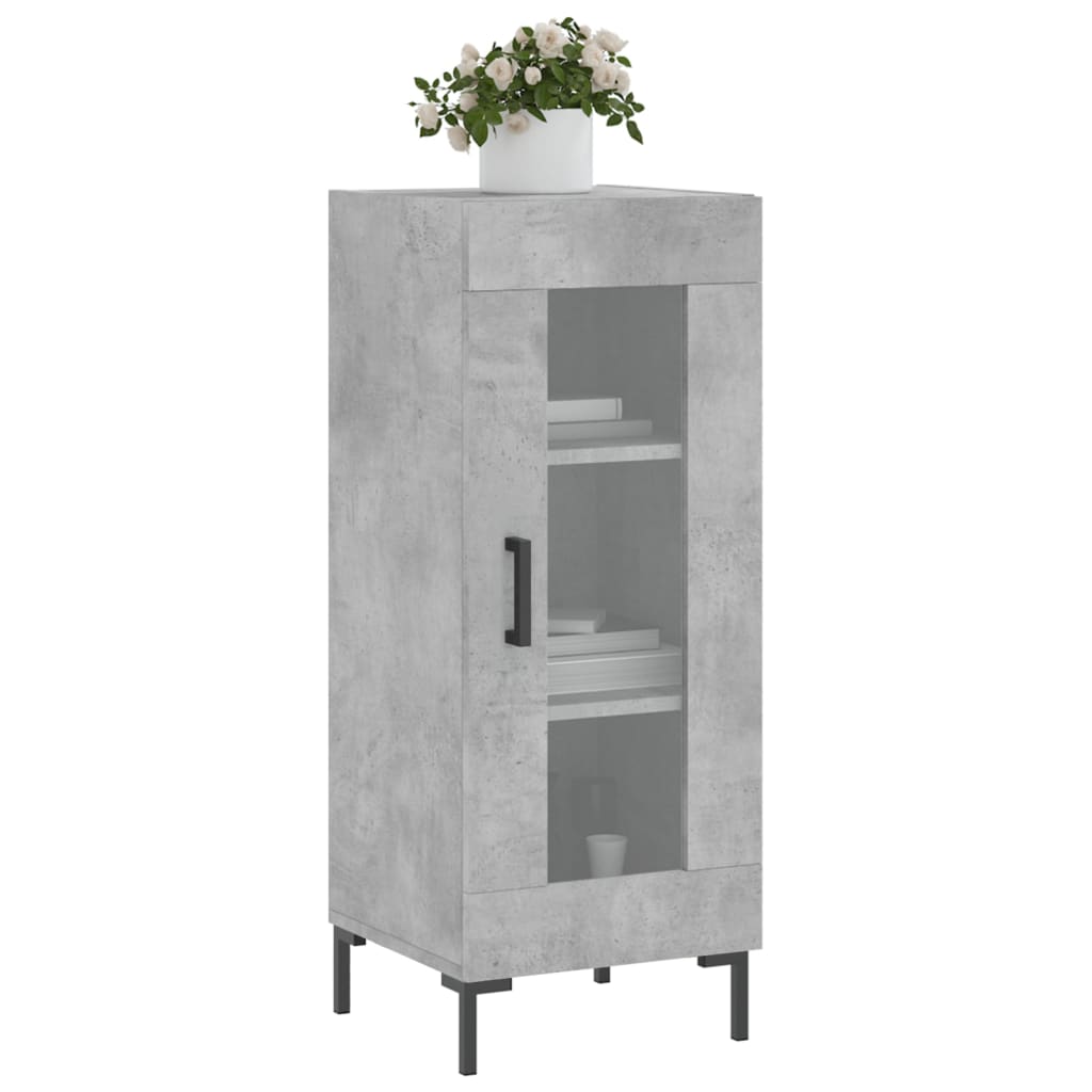 Buffet Gris béton 34,5x34x90 cm Bois d'ingénierie - XIOS