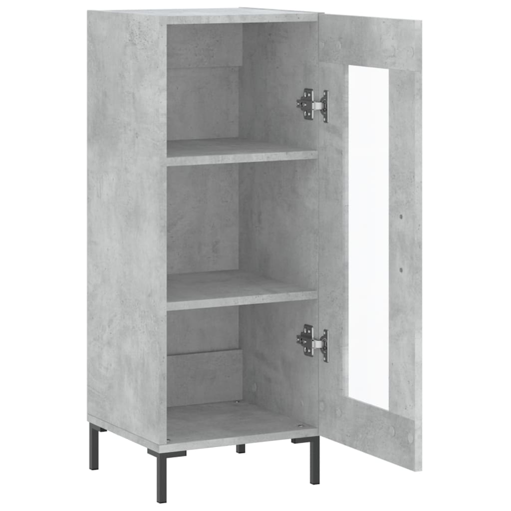 Buffet Gris béton 34,5x34x90 cm Bois d'ingénierie - XIOS