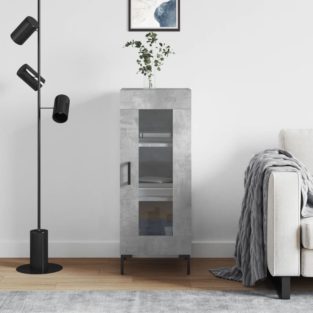 Buffet Gris béton 34,5x34x90 cm Bois d'ingénierie - XIOS