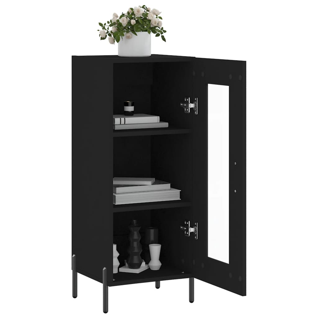 Buffet Noir 34,5x34x90 cm Bois d'ingénierie - XIOS