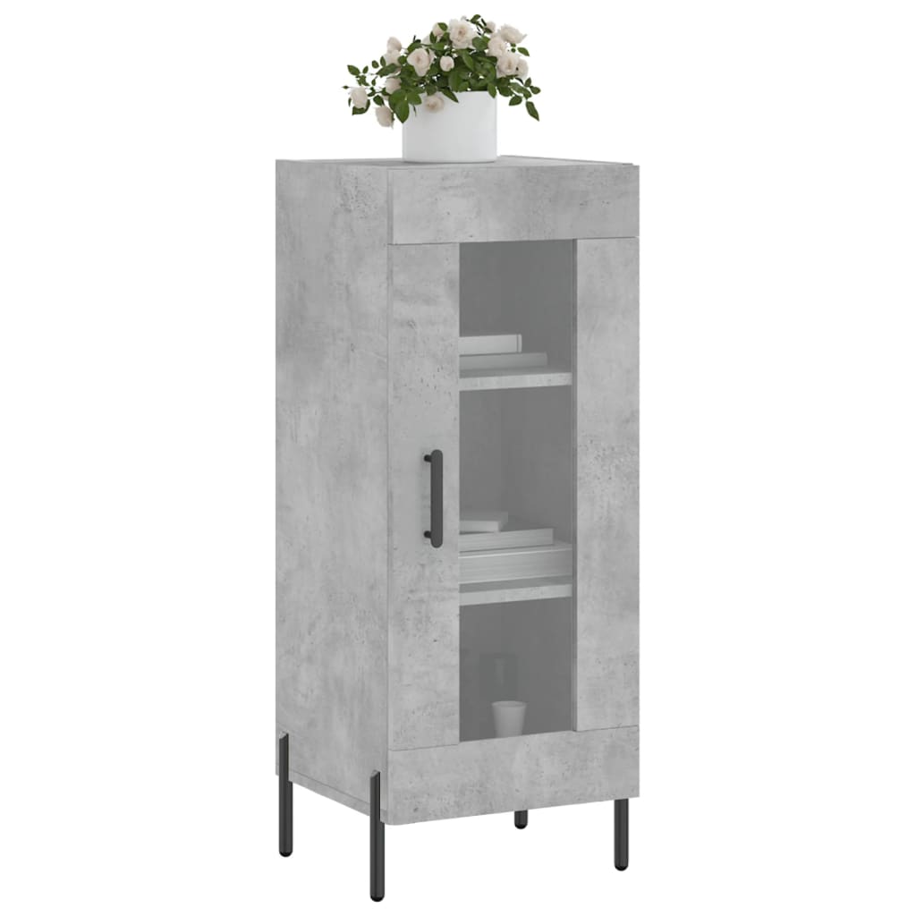 Buffet Gris béton 34,5x34x90 cm Bois d'ingénierie - XIOS