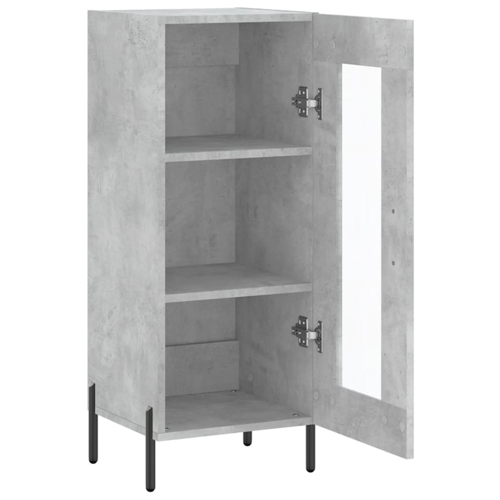 Buffet Gris béton 34,5x34x90 cm Bois d'ingénierie - XIOS