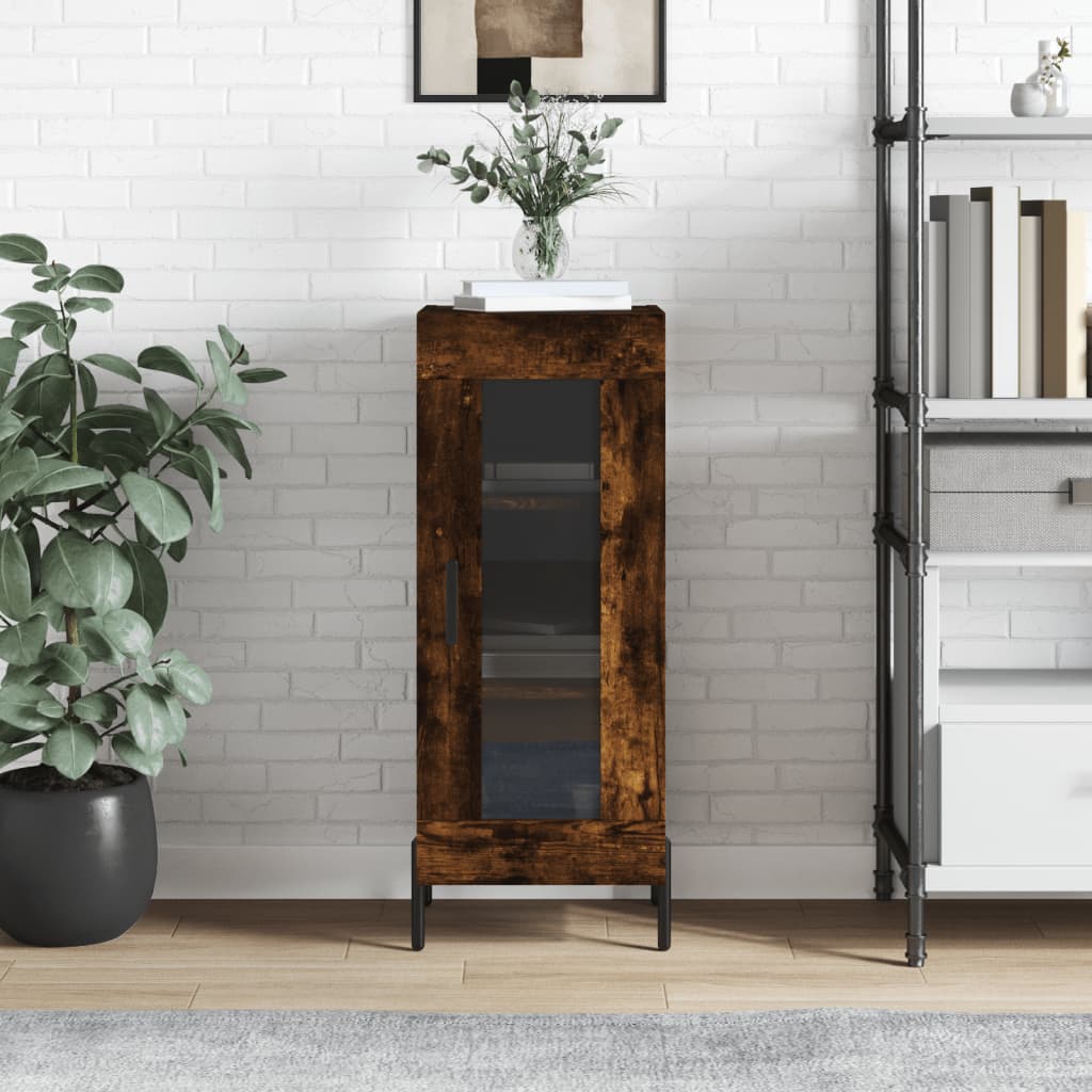 Buffet Chêne fumé 34,5x34x90 cm Bois d'ingénierie - XIOS