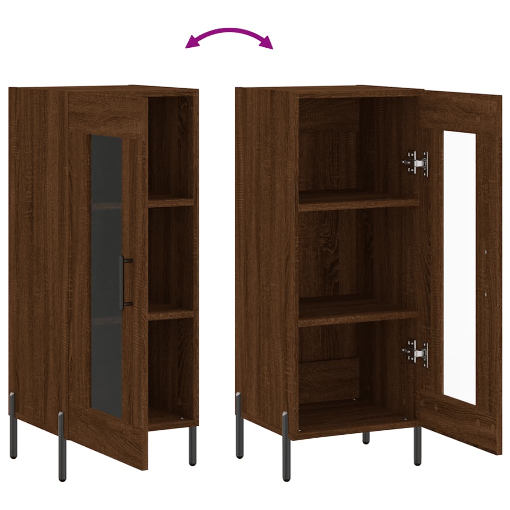 Buffet Chêne marron 34,5x34x90 cm Bois d'ingénierie - XIOS