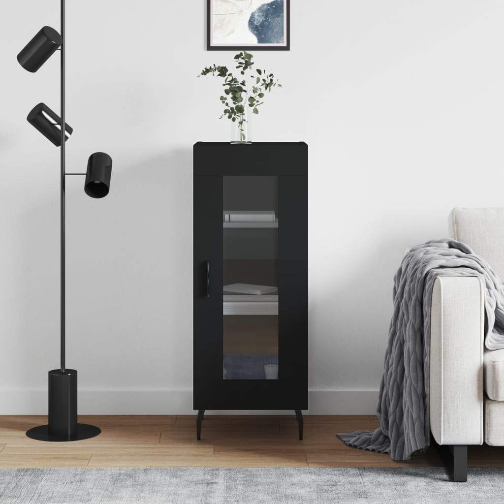 Buffet Noir 34,5x34x90 cm Bois d'ingénierie - XIOS