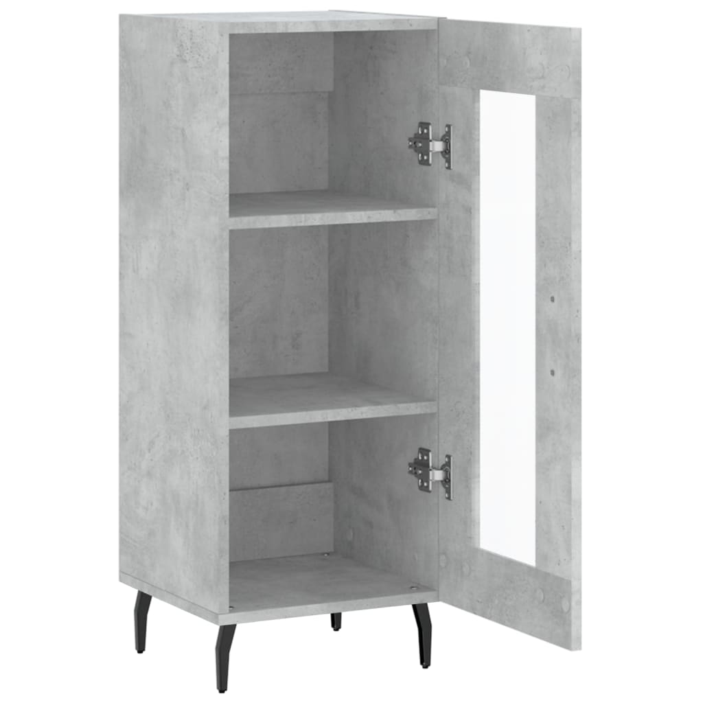 Buffet Gris béton 34,5x34x90 cm Bois d'ingénierie - XIOS
