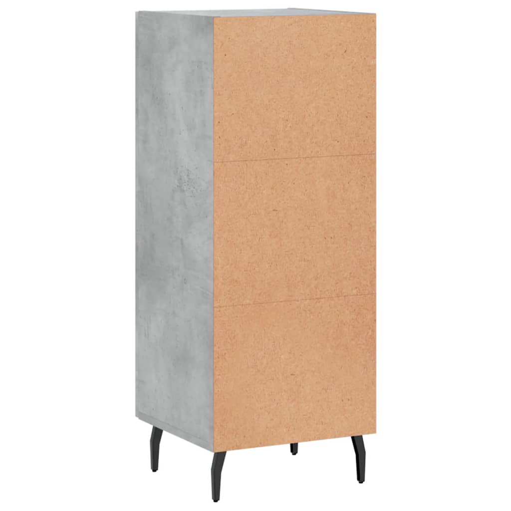 Buffet Gris béton 34,5x34x90 cm Bois d'ingénierie - XIOS