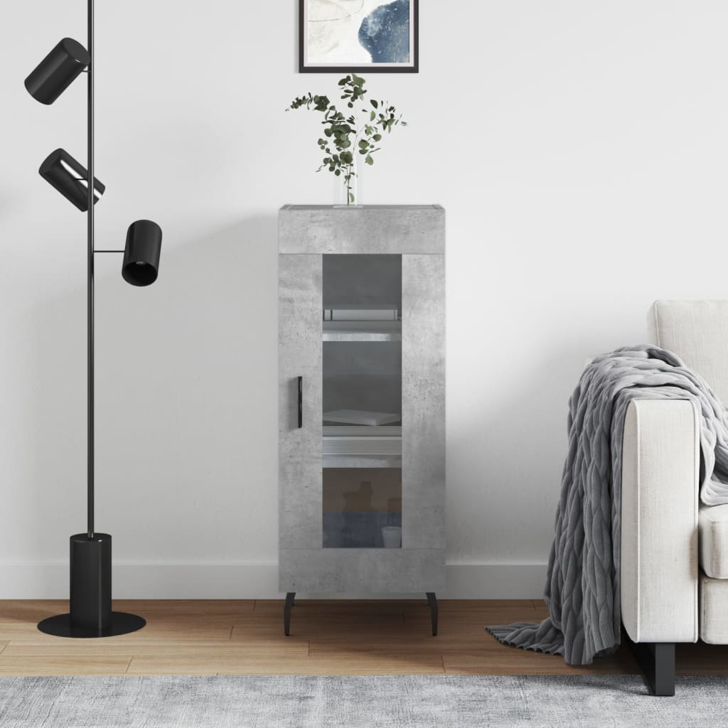 Buffet Gris béton 34,5x34x90 cm Bois d'ingénierie - XIOS