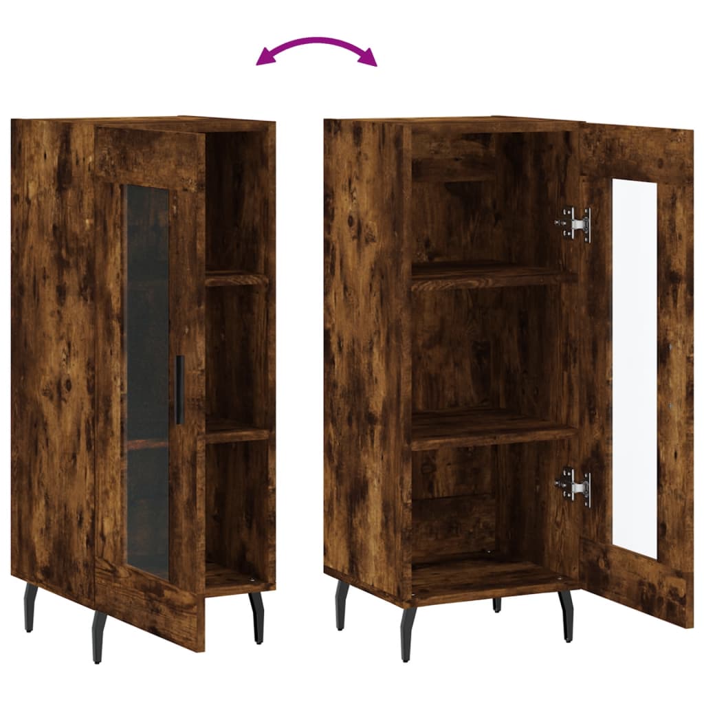 Buffet Chêne fumé 34,5x34x90 cm Bois d'ingénierie - XIOS