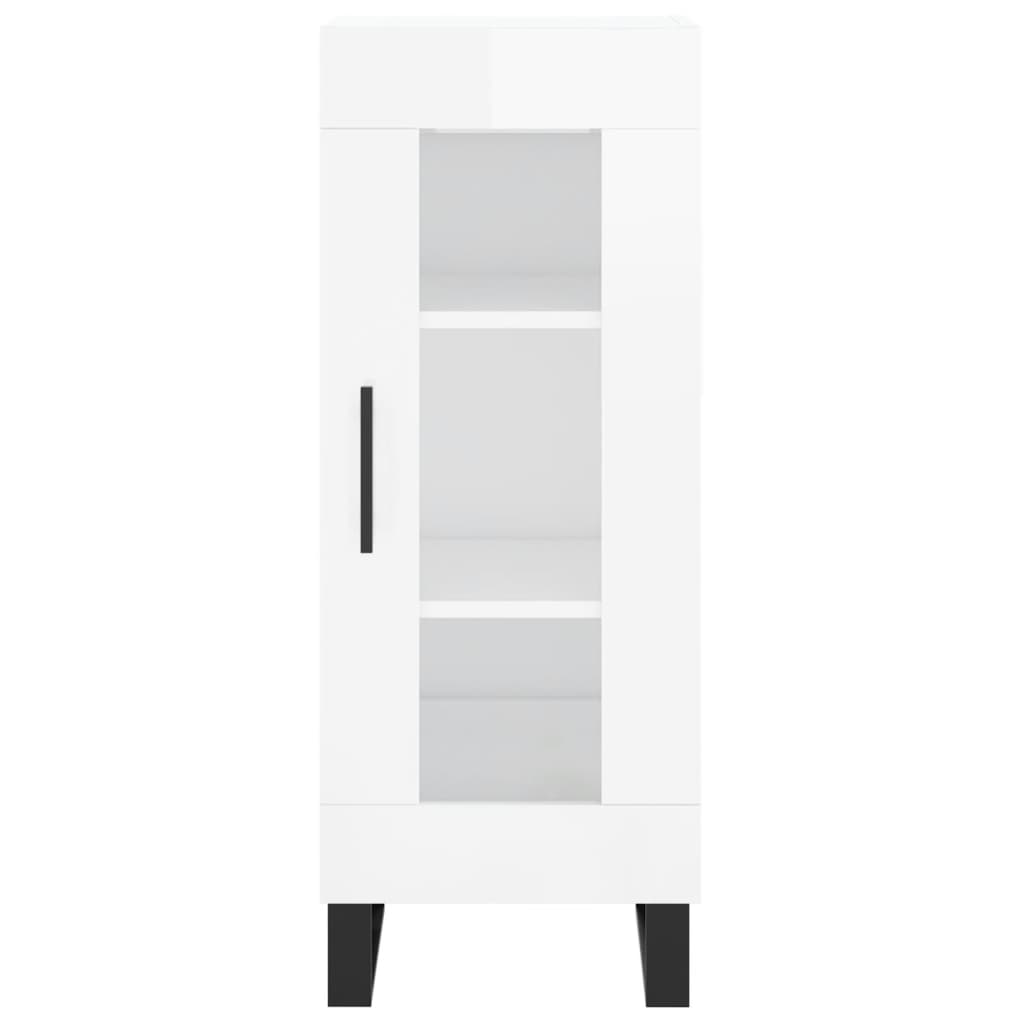 Buffet Blanc brillant 34,5x34x90 cm Bois d'ingénierie - XIOS
