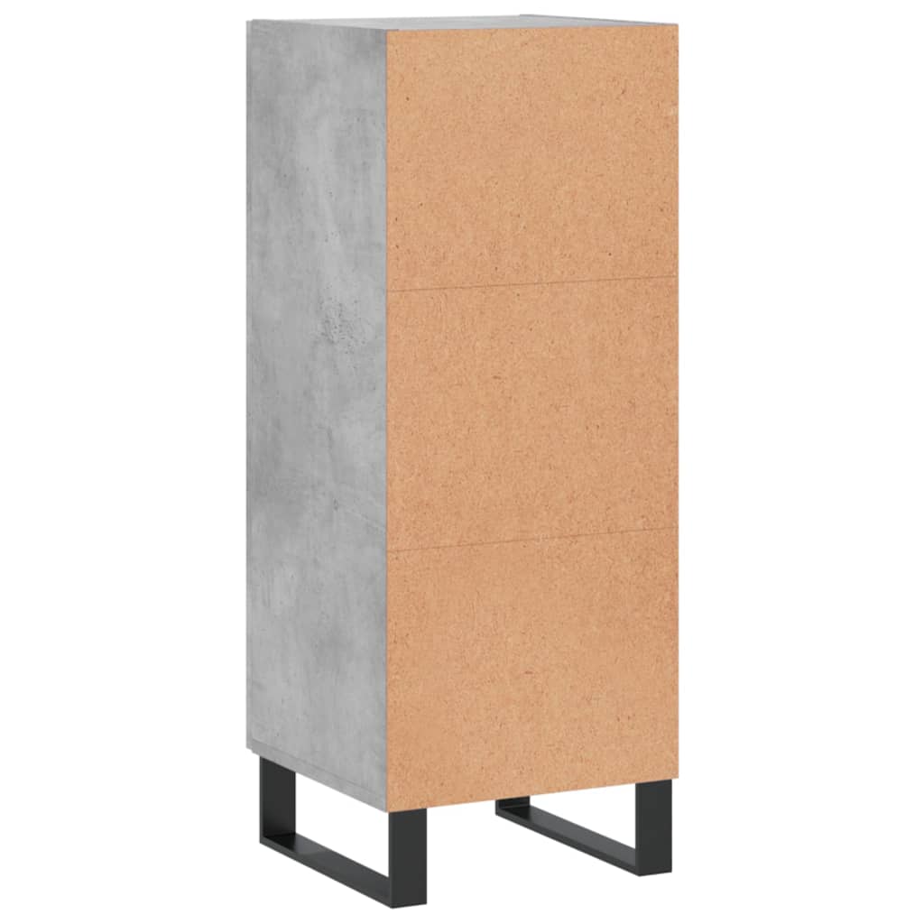 Buffet Gris béton 34,5x34x90 cm Bois d'ingénierie - XIOS