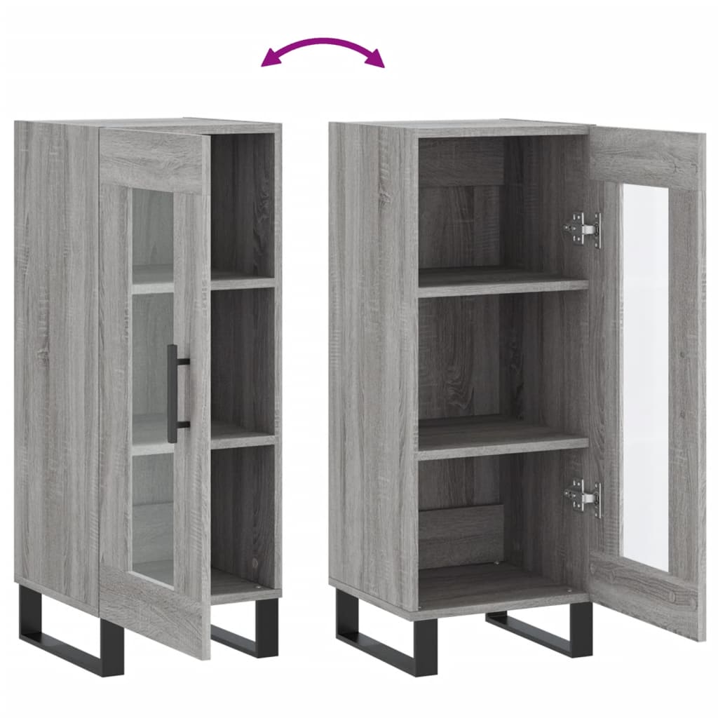 Buffet Sonoma gris 34,5x34x90 cm Bois d'ingénierie - XIOS