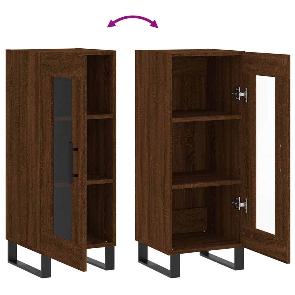 Buffet Chêne marron 34,5x34x90 cm Bois d'ingénierie - XIOS